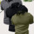 3pcs 남성용 반팔 폴로 셔츠 – 캐주얼 단색 버튼업 스포츠 티, 경량 폴리에스터 원단, 회색/검정색/흰색, 여름과 봄에 완벽