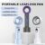 LED 디스플레이가 있는 휴대용 블레이드리스 USB 충전식 팬, 책상 또는 손잡이 사용을 위한 5단계 조절 미니 팬, 강력한 바람 및 긴 배터리 수명, 실내 냉각을 위한 컴팩트 디자인, 핸들 팬 | 컴팩트 팬 | 내장형 배터리, 휴대용 팬