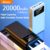 YM-559-560 대용량 모바일 전원 공급 장치 10000/20000mAh 5V2.1A 휴대용 USB 충전기 파워 뱅크 안드로이드/iPhone 기기에 대한 2xUSB 출력, 타입-C, 마이크로, LED 조명, LED 디지털 배터리 디스플레이, 안전하고 안정적인 폴리머 리튬 배터리