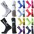 1 쌍 Anti-Slip Silicone Bottom 축구 용 Mid-Calf 운동 양말, 남성 여성용 땀 흡수 통기성 축구 양말