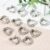 50pcs 하트 모양 두 구멍 비즈 프레임 스페이서 비즈 DIY 목걸이 팔찌 커넥터, 쥬얼리 액세서리 만들기