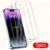 3-팩 광택 강화 유리 스크린 프로텍터, for iPhone 14/13/12/11/SE/X/XR/XS/8/7 Plus용 전면 덮개 지문 방지 오버레이 – 케이스 친화적, 긁힘 방지 및 내충격