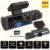 1080P 듀얼 카메라 차량용 DVR, 8.03cm IPS 스크린 – 전면 및 내부 시야, 루프 녹화, 광각 렌즈, 적외선 야간 시야, 충전식 배터리