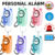 1개 귀여운 곰 디자인 휴대용 개인 알람, 130dB 고음 소리, LED 라이트 및 전원 표시기 – 여성, 청소년 및 노인에게 적합 – 민트 그린, 퍼플, 핑크, 오렌지, 블루, 비상 경보 도구 | 컬러풀 안전 장치 | 컴팩트한 디자인