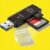 2-in-1 USB 3.0 & 2.0 카드 리더, SD/MMC/RS-MMC/UHS-I 카드용 5Gbps 고속 어댑터, PVC, PC 및 카메라 저장과 호환, 마이크로 SD 카드-USB 어댑터