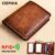1개 CIEPHIA 빈티지 정품 가죽 RFID 차단 남성용 지갑 – 슬림, 다기능 ID & 신용카드 홀더, 엠보싱 로고가 있는 딥 브라운, 발렌타인 데이에 이상적인 선물