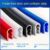 PVC 도어 엣지 가드 트림 스트립 5m/196인치 – SUV, 세단, 해치백, 스포츠, 상용차용 범용 피팅 충돌 방지 접착식 자동차 도어 프로텍터 – 소리 및 먼지 방지 차량 도어 진입 가드