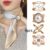 4개 세트의 진주 목도리 클립, 간단하고 세련된 캔들리아 목도리 장식용 패스트너, 티셔츠 밑단 및 벨트 노트용.