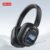 MINISO G90 무선 노이즈 캔슬링 터치 스크린 헤드폰, HiFi 스테레오 접이식 디자인 내장 마이크, 무선 5.0, USB-C 충전, 디지털 디스플레이, 편안한 패딩 이어 컵, 블랙, 무선 헤드폰