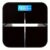 세련된 블랙 디지털 욕실 저울 – 183.7KG 용량, LCD 디스플레이, 배터리 없는 작동, 현대적인 디자인 가정용